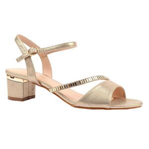 Lunar Womens/Ladies Jen Block Heel Sandals / Gold